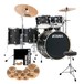 Tama Imperialstar 22'' 6pc Drum Kit w/Meinl Cymbals, Black Oak Wrap