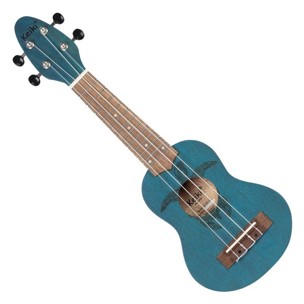 Ortega K1-BL-L Keiki Sopranino Left Handed, Ocean Blue - Front View