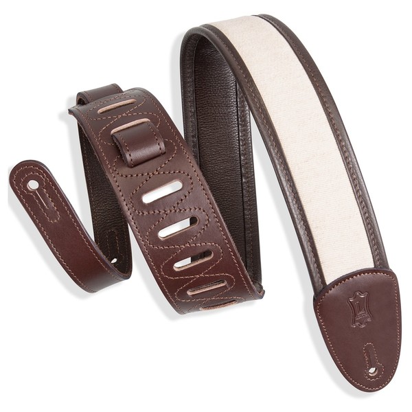 Levy's 2 1/2" Deluxe Padded Hemp Ladder Strap, Brown Natural - Front View