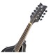 Ortega RMAE40SBK-L A-Style Electro Mandolin LH, Satin Black - Neck Angled Right