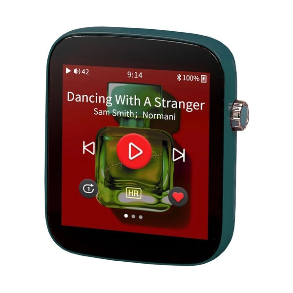 Shanling Q1 Portable Digital Audio Player, Dark Green - Angled