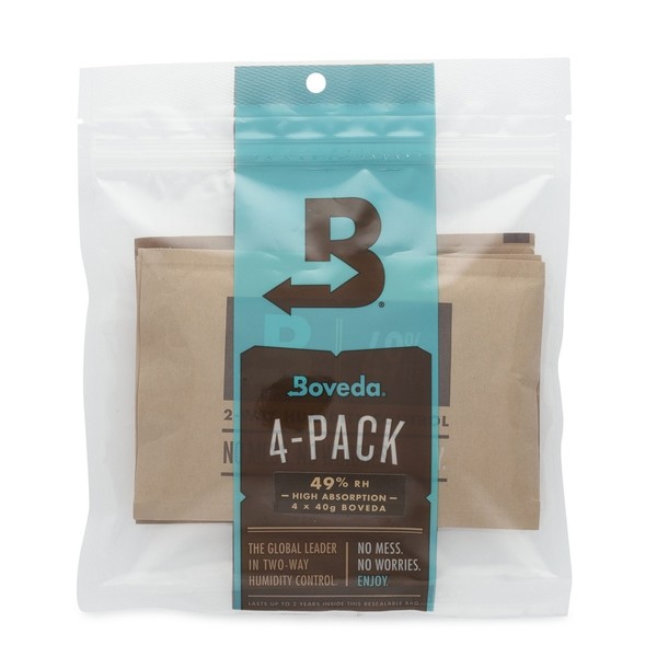 Boveda Humidity Control Guitar Storage 4-Pack, 49% 40g - Front