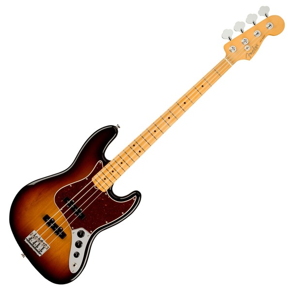 Fender American Pro II Jazz Bass MN, 3-Tone Sunburst - Front View