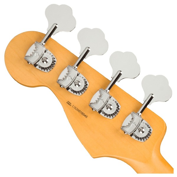 Fender American Pro II Jazz Bass MN, 3-Tone Sunburst - Rear of Headstock View