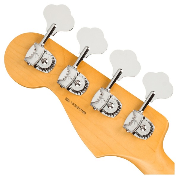 Fender American Pro II Jazz Bass RW, 3-Tone Sunburst - Rear of Headstock View