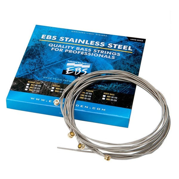 EBS SS-CM5 Stainless Steel Bass Strings 45-125 - Front View