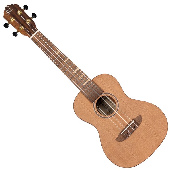 Ortega RUTI-CC-L Concert Ukulele Left Handed, Natural - Front View