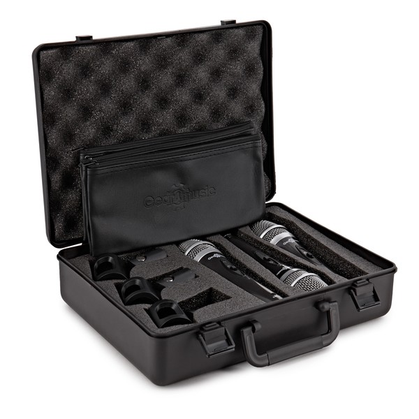 3 Piece Microphone Set by Gear4music