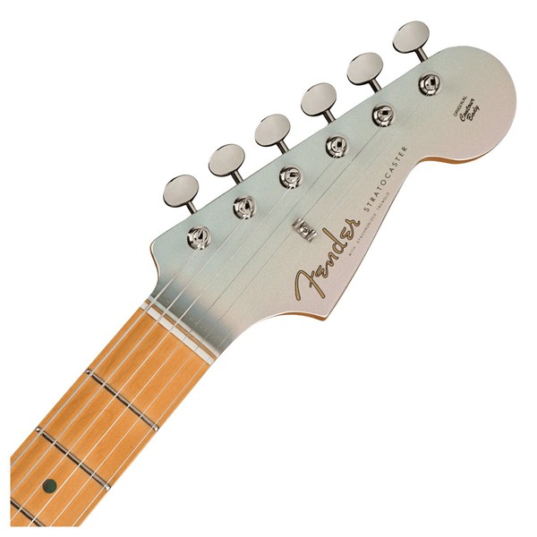 Fender H.E.R Stratocaster, Chrome Glow - Headstock