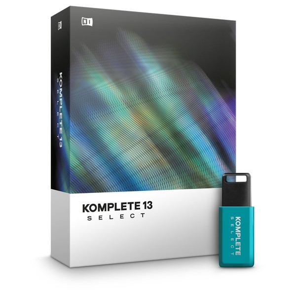 Native Instruments Komplete 13 Select - Angled with USB Drive