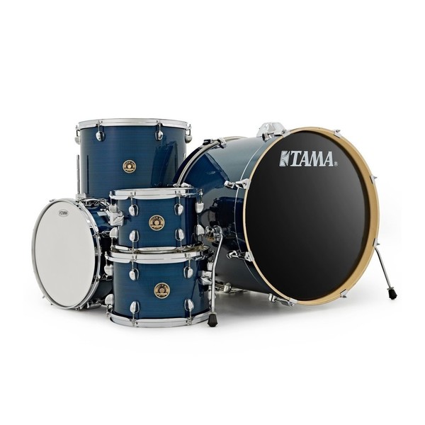 Tama Rhythm Mate 22" Drum Kit with Hardware, Hairline Blue - Stacked