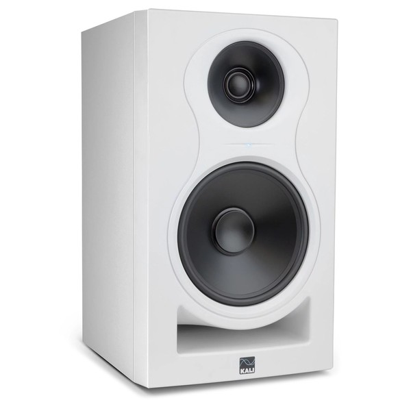 Kali IN-8W, 8 Inch 3-Way Powered Studio Monitor, White - Angled