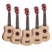 Ukulele by Gear4music Natural, Pack of 5