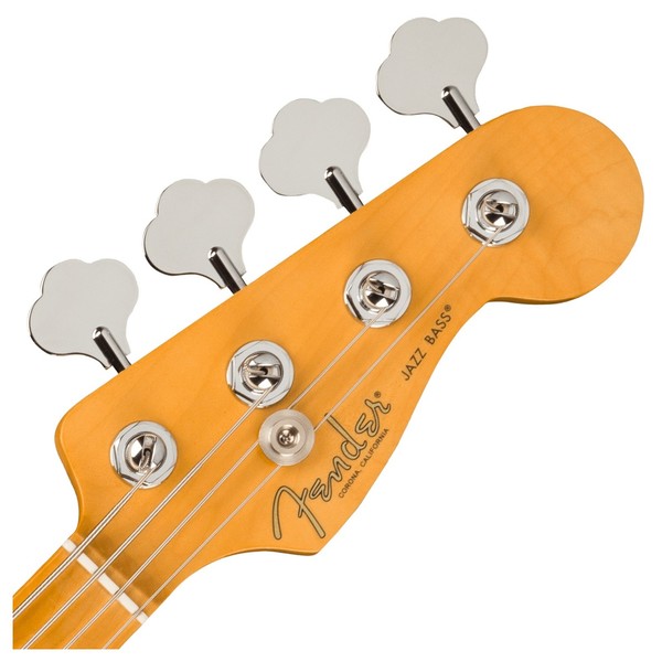 Fender American Pro II Jazz Bass MN, Olympic White - Front of Headstock View