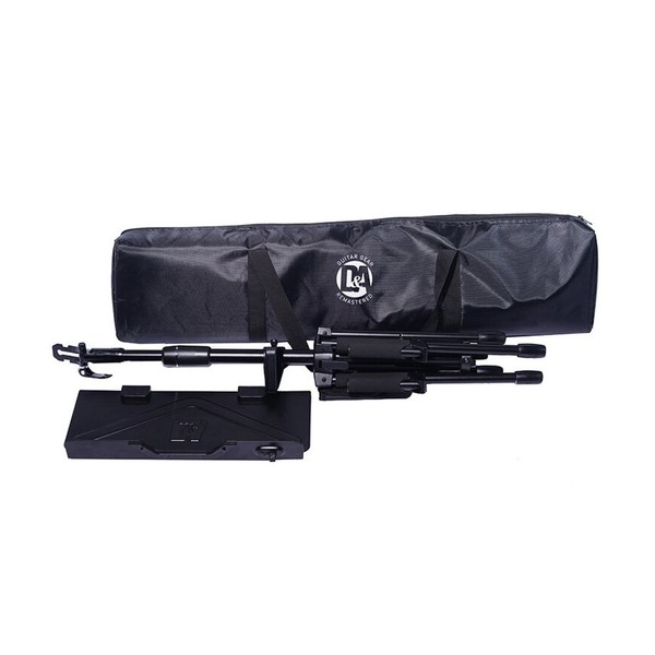 D&A Guitar Gear Bullhead Plus Folding Music Stand - Folded View w/ Included Branded Bag