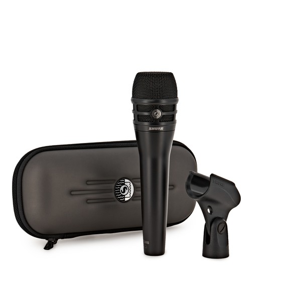 Shure KSM8 Dual Diaphragm Dynamic Microphone, Black - Full Package Front