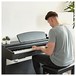 DP-10X Digital Piano by Gear4music + Piano Stool Pack, Matte Black