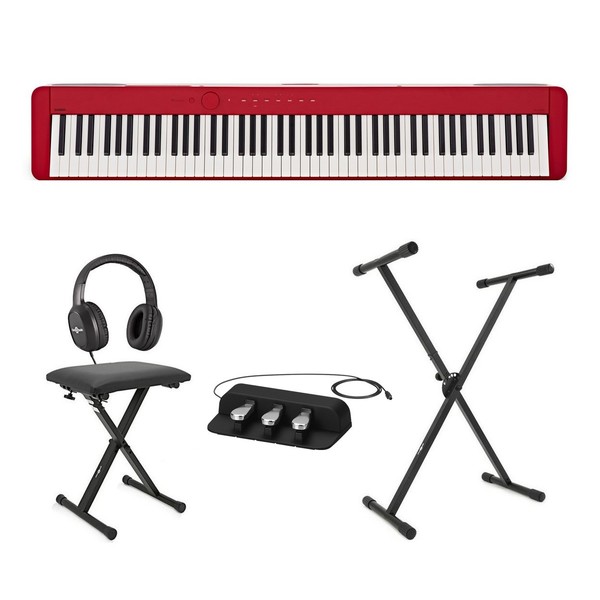 Casio PX S1000 Digital Piano X Frame Package, Red