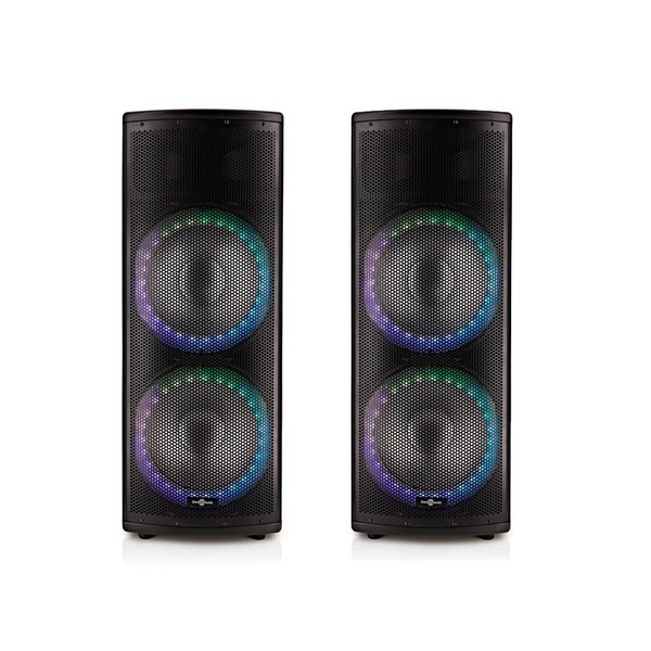 Galaxy Twin 15" Active LED Speakers, Pair by Gear4music