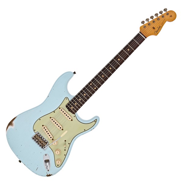 ❆LaquerFin SonicBlue Relic Stratocaster DISC Fender Custom Shop Relic 62 Stratocaster, Sonic Blue #R106910