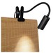 Eurolite KKL-7 Cold White 6000K Clip-On Spotlight, Black - Lamp Lit White Facing Left