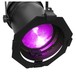 EUROLITE LED PAR-64 COB RGBW 120W Zoom bk - Front Angled Right Lit Purple