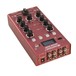 Omnitronic GNOME-202P Mini 2 Channel DJ Mixer, Red- Angled
