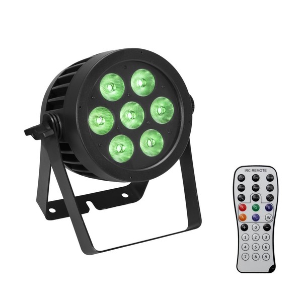 EUROLITE LED IP PAR 7x8W QCL spot  - With Remote Control 