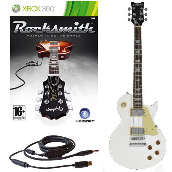 Rocksmith (Xbox 360) + Electric-GB Guitar, White, Special Edition