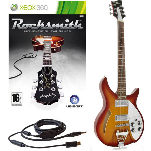 Rocksmith (Xbox 360) + Electric-RC Guitar by Gear4music, Honey Burst