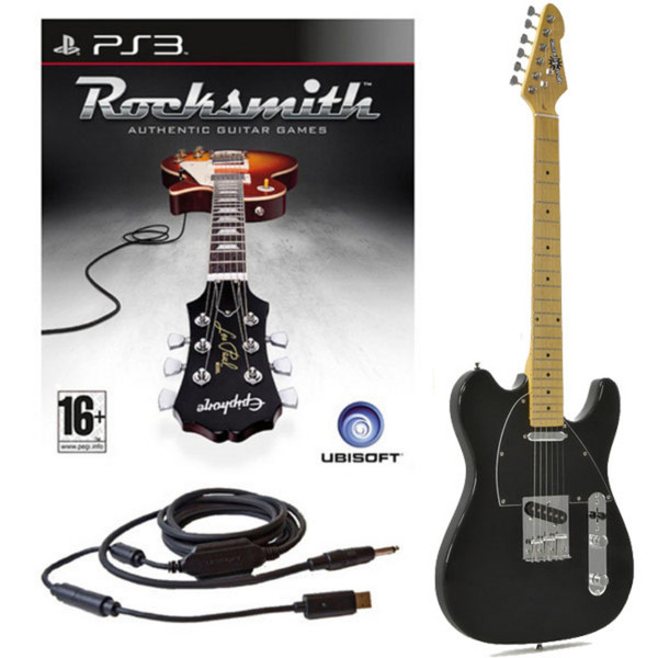 Rocksmith (PS3) + Electric-TL Guitar by Gear4music, Black