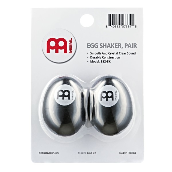 Meinl ES2-BK Egg Shaker - Set of Two - Black