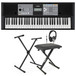 Yamaha PSR-E233 Portable Keyboard with Stand, Bench, Headphones + DVD