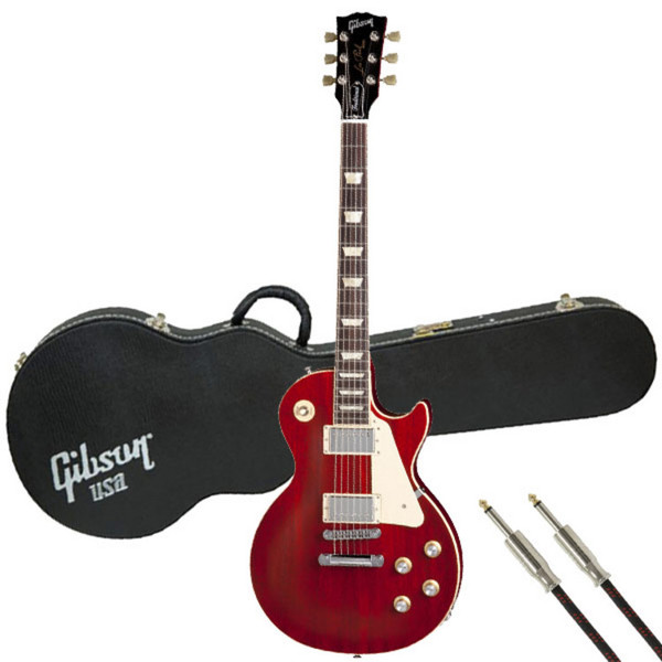 Gibson Les Paul Traditional Mahogany Top, Cherry Satin with FREE Gift