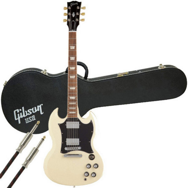 Gibson SG Standard Limited Electric Guitar, Cream, with FREE Gift