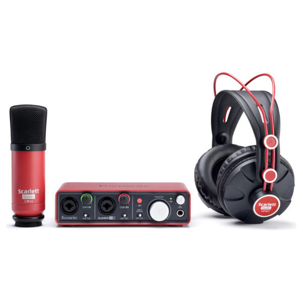 Focusrite Scarlett Recording Pack &amp; KRK RP5 Studio Monitor Bundle