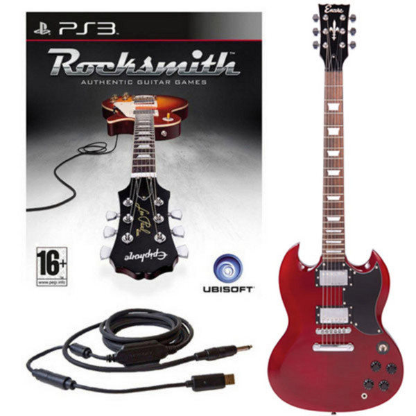Rocksmith (PS3) + Encore Electric Guitar, Cherry Red