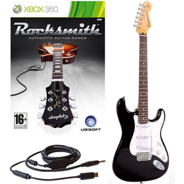 Rocksmith (Xbox 360) + Encore Electric Guitar, Black