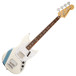 Fender Pawn Shop Mustang Bass, Olympic White with Stripe