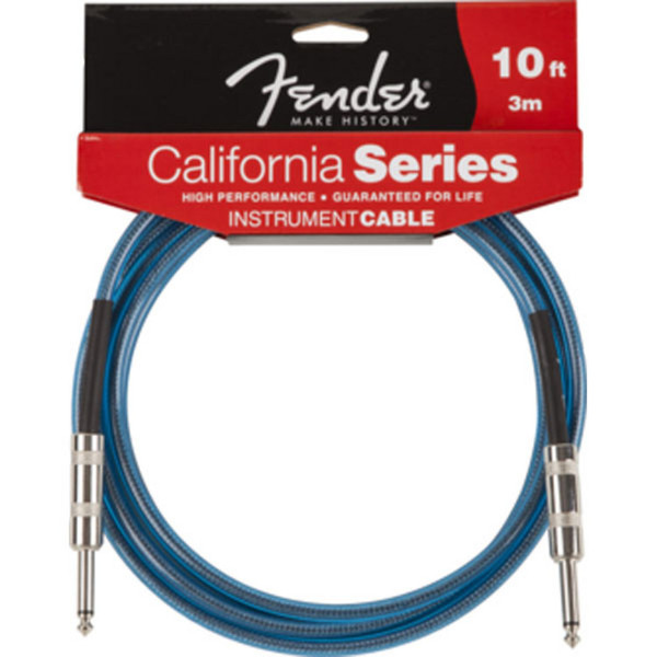 Fender California Instrument Cable, Lake Placid Blue, 3m