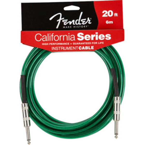 Fender California Instrument Cable, Surf Green, 6m