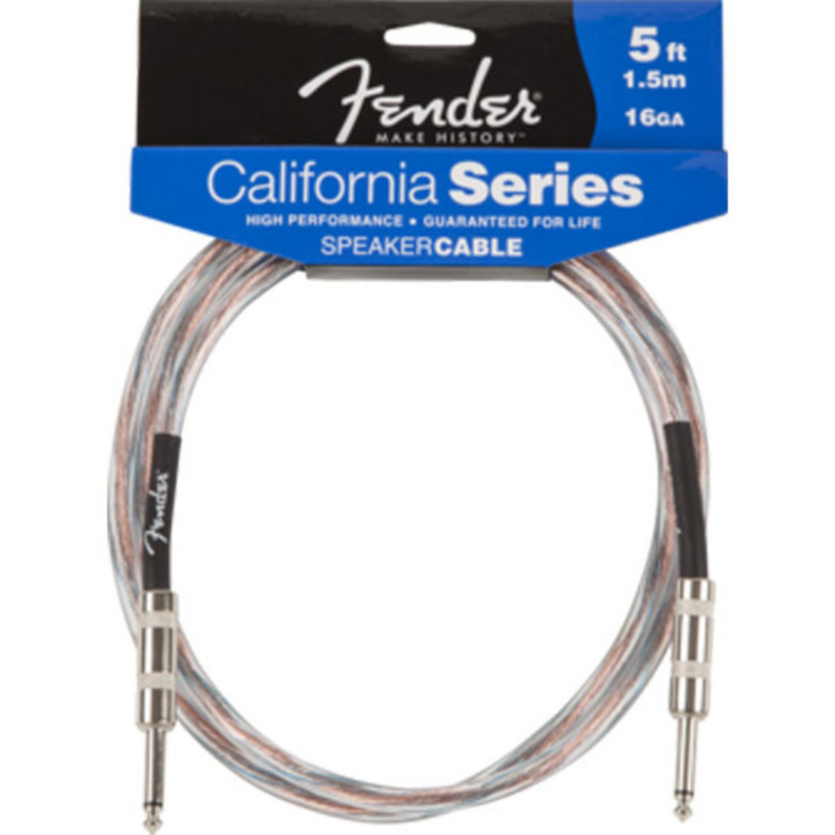 Cal Cable Fender California Cable de Altavoz de 1.5 m, 16GA, Jack a Jack de 6,35 ...