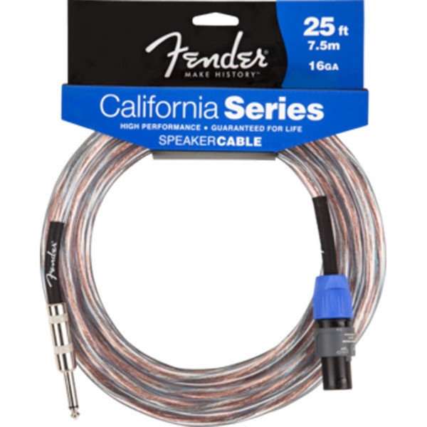 Fender California Speaker Cable, 7.5m, 16GA, 1/4" Jack - Speakon