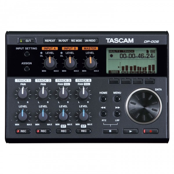 Tascam DP-006 6-Track Digital Pocketstudio - Top