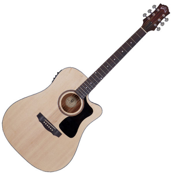 Guild AD-3CE Rosewood Dreadnought Cutaway, Natural with Case