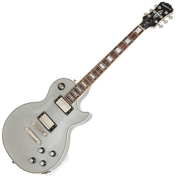 Epiphone Limited Edition TV Silver Les Paul Custom PRO