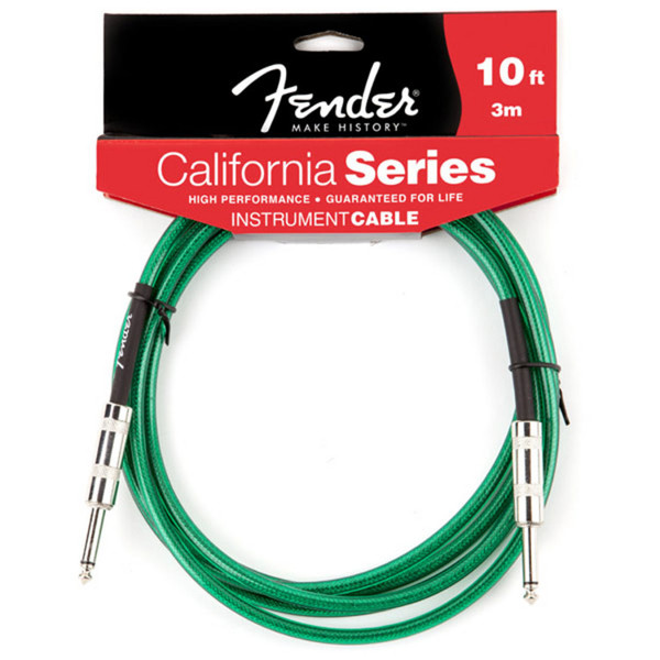 Fender California Instrument Cable, Surf Green, 3m