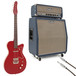 Danelectro 56 Guitar, Red, with SubZero Tube-H50R Valve Stack