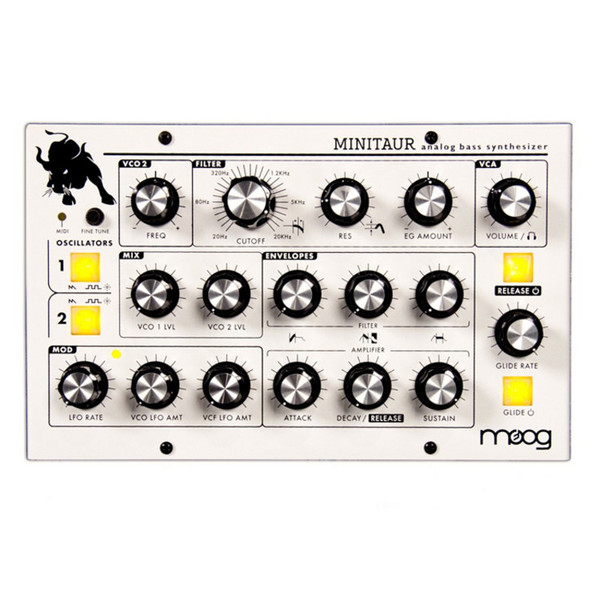 DISC Moog MINITAUR Analog Bass Synthesizer, White na Gear4Music.com