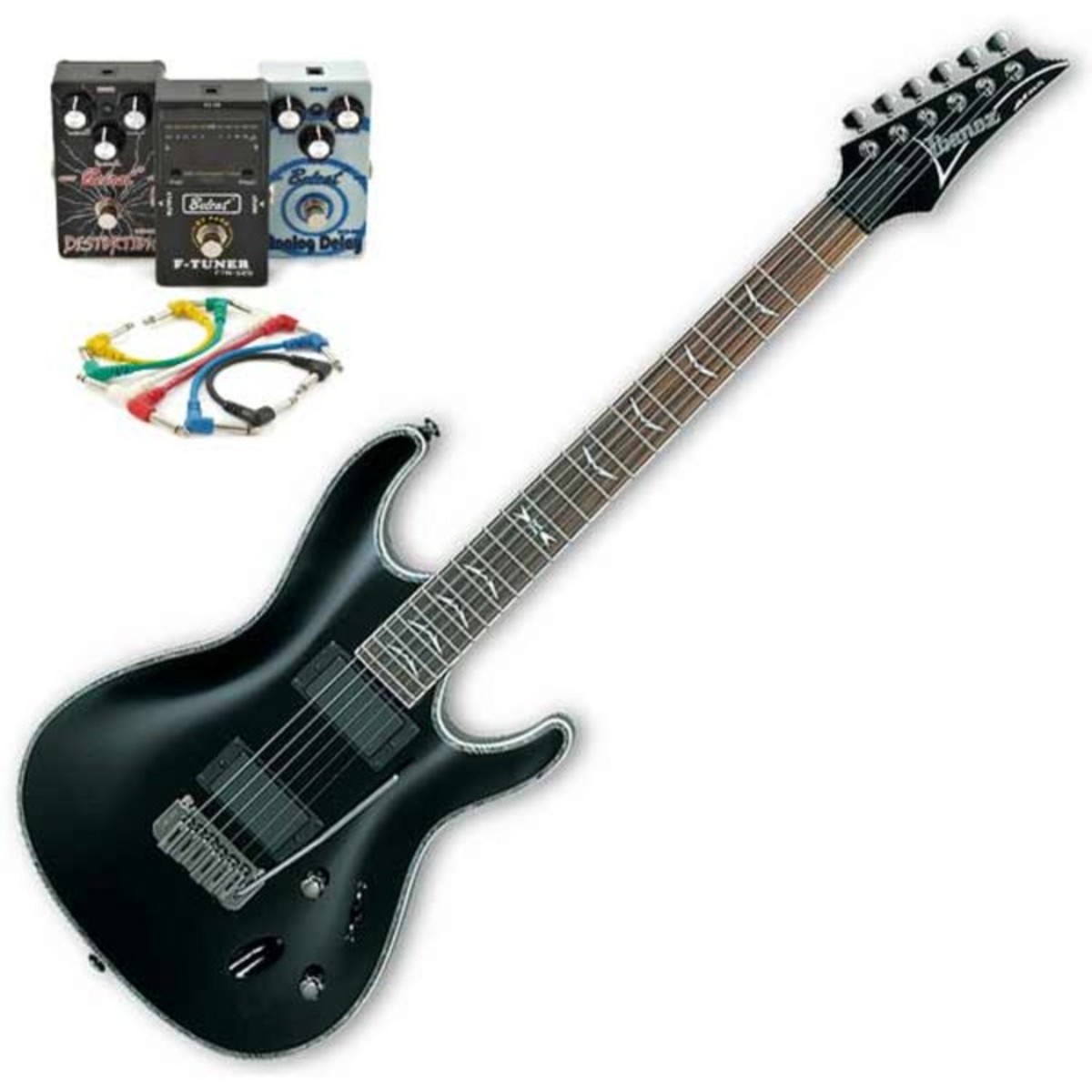 DISC Ibanez SAS32EX SA Guitar Black With Belcat 3 Essential Pedals 
